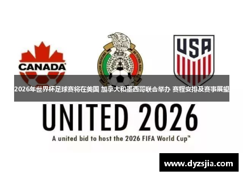2026年世界杯足球赛将在美国 加拿大和墨西哥联合举办 赛程安排及赛事展望