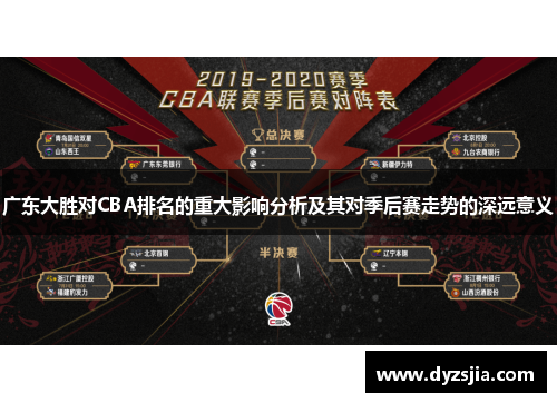 广东大胜对CBA排名的重大影响分析及其对季后赛走势的深远意义